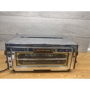 Vintage 1970s Proctor-Silex Chrome Toaster Oven 0504NA Compact USA Tested